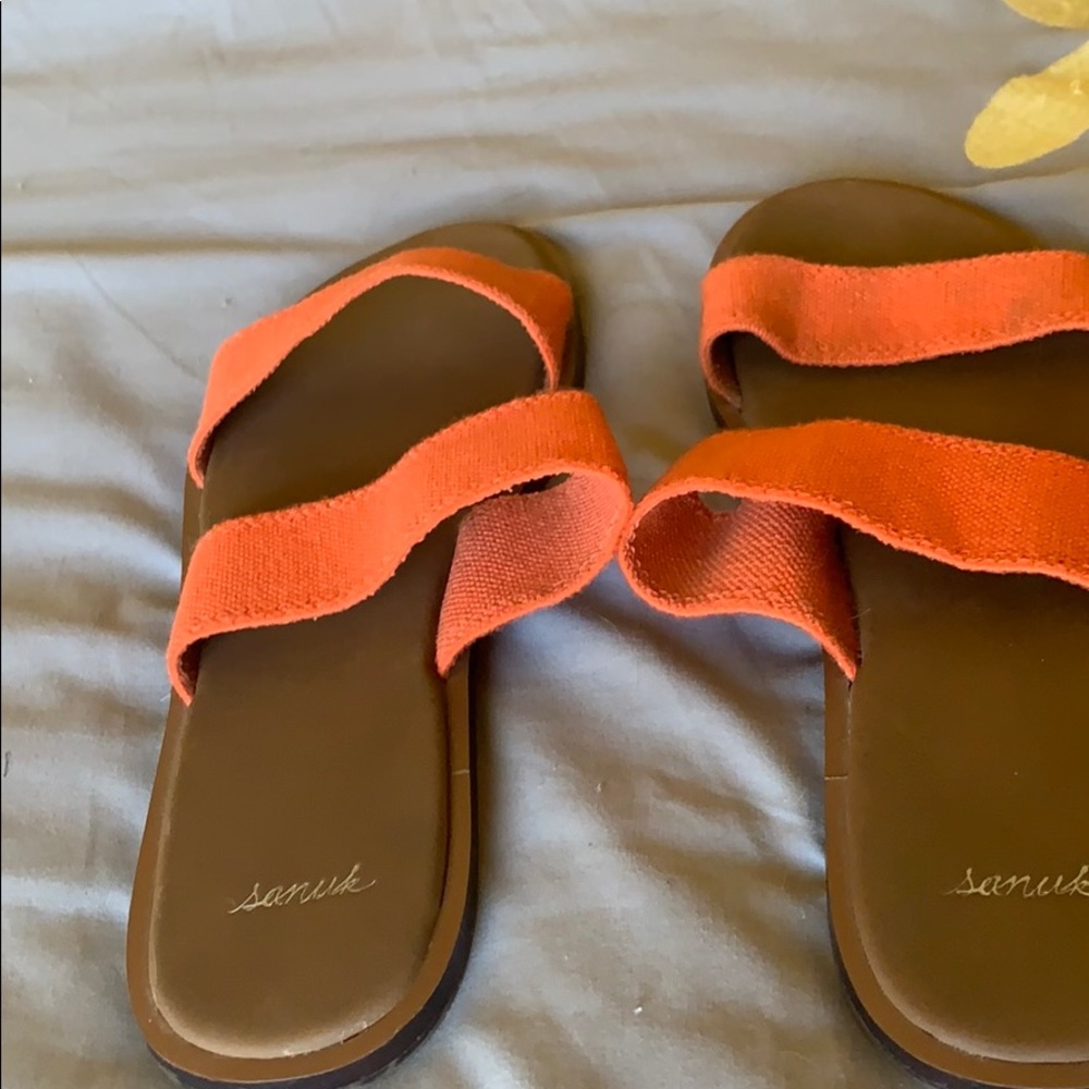 Orange sandals